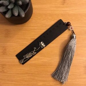 Bookmark with floral design and tassel